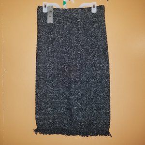 $98 ANN TAYLOR MEDIUM PETITE BLACK FLAKED SKIRT